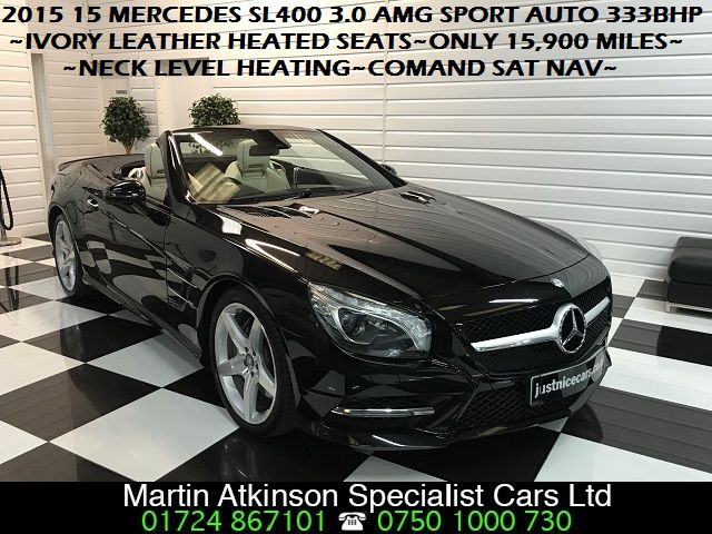 Mercedes-Benz SL Class 3.0 SL 400 AMG Sport 2dr Auto 333BHP Convertible Petrol Black