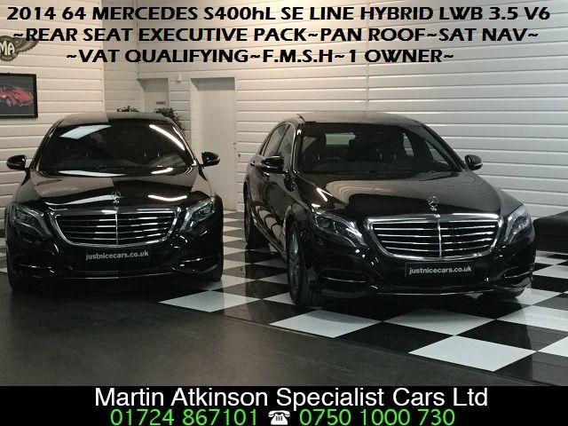Mercedes-Benz S Class 3.5 S400L Hybrid SE Line 4dr Auto (Executive Rear Seat Pack) Saloon Hybrid Obsidian Black Metallic