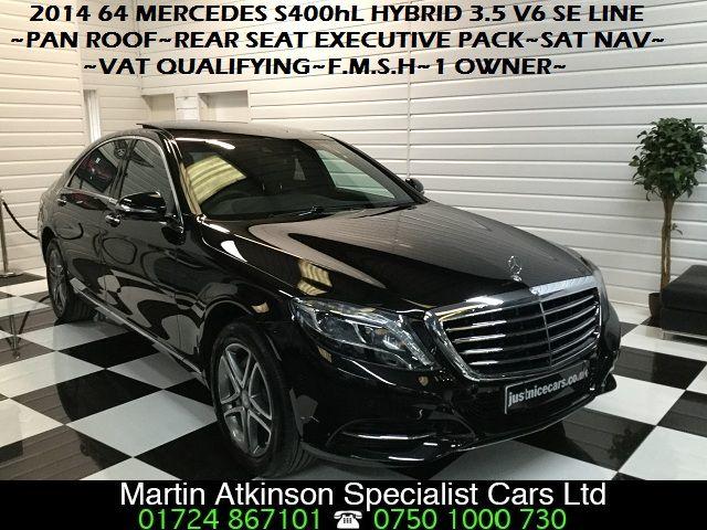 Mercedes-Benz S Class 3.5 S400L Hybrid SE Line 4dr Auto (Executive Rear Seat Pack) Saloon Hybrid Obsidian Black Metallic