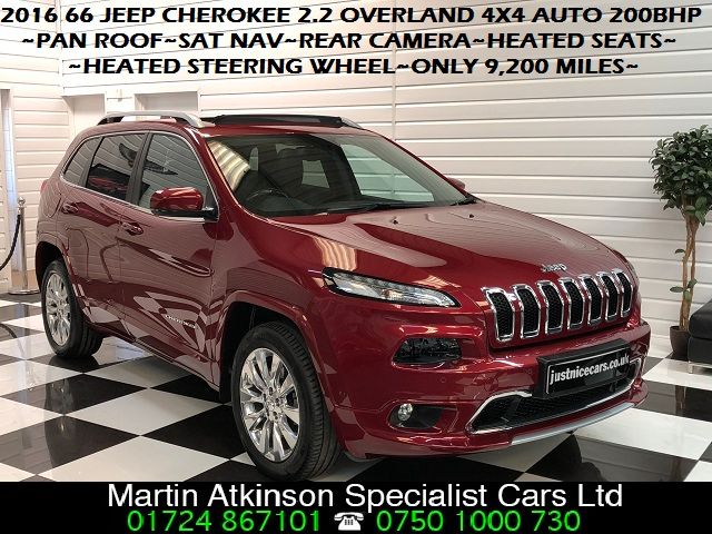 Jeep Cherokee 2.2 Multijet 200BHP Overland 5dr Auto Estate Diesel Deep Cherry Red Metallic