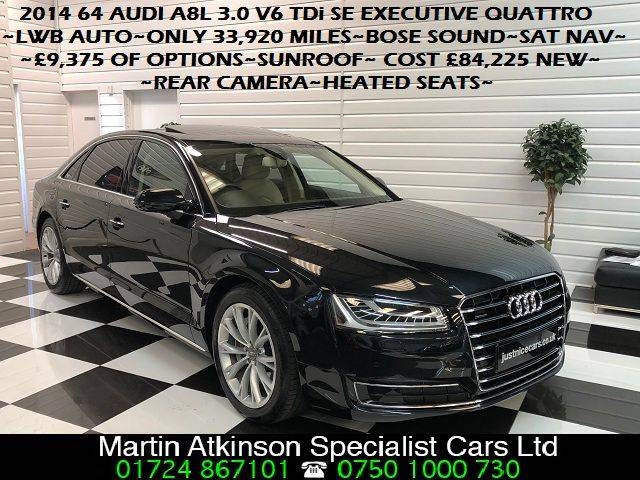 2014 Audi A8 3.0 TDI Quattro SE Executive LWB 4dr Tip Auto