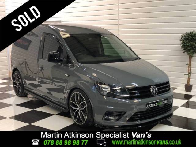 Volkswagen Caddy 2.0 TDi Highline~DELIVERY MILEAGE~SAT NAV~BESPOKE PREMIUM LEATHER~ Panel Van Diesel Pure Grey