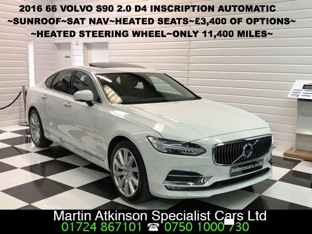 Volvo S90 2.0 D4 Inscription 4dr Geartronic~£3,400 of Options~ Saloon Diesel Ice White