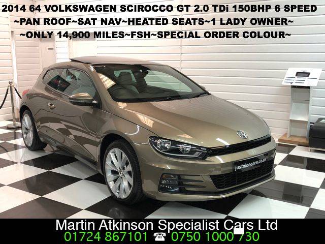 2014 Volkswagen Scirocco 2.0 TDi BlueMotion Tech GT 150 3dr PAN ROOF~BIG SPEC~