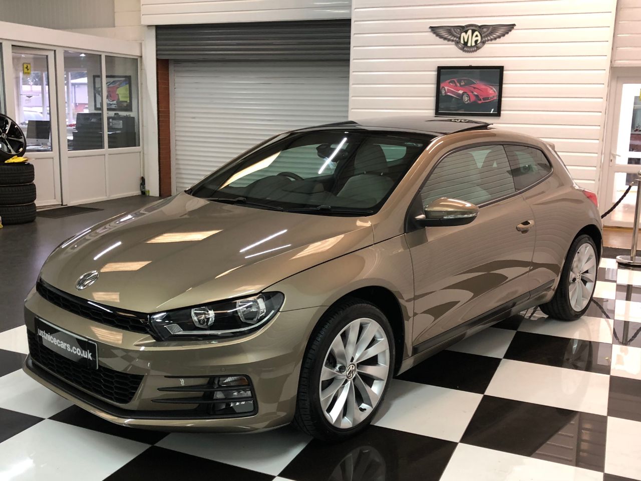 Volkswagen Scirocco 2.0 TDi BlueMotion Tech GT 150 3dr PAN ROOF~BIG SPEC~ Coupe Diesel Aztec Gold Metallic Special Order Colour