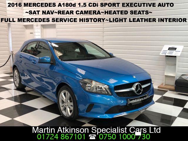 Mercedes-Benz A Class 1.5 A180d Sport Executive 5dr Automatic Hatchback Diesel South Seas Blue