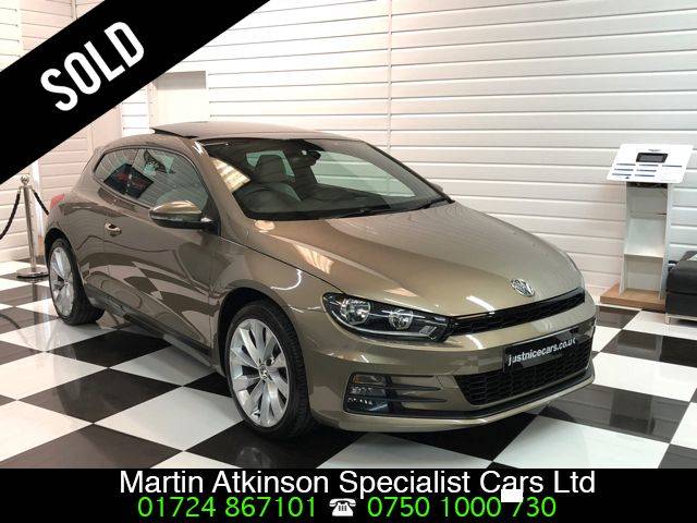 Volkswagen Scirocco 2.0 TDi BlueMotion Tech GT 150 3dr PAN ROOF~BIG SPEC~ Coupe Diesel Aztec Gold Metallic Special Order Colour