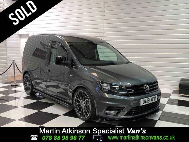 Volkswagen Caddy 2.0 TDi Highline~DELIVERY MILEAGE~SAT NAV~BESPOKE PREMIUM LEATHER~ Panel Van Diesel Indium Metallic Grey