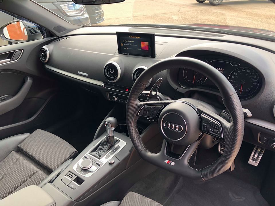 Audi A3 1.4 TFSI Black Edition 4dr S Tronic Saloon Petrol Daytona Grey