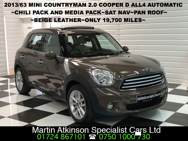 Mini Countryman 2.0 Cooper D ALL4 4X4 5dr Auto~HUGE SPEC~ Hatchback Diesel Light Coffee