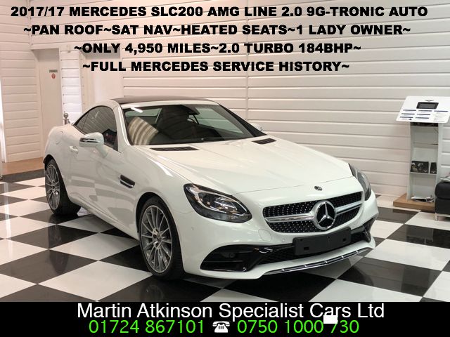 Mercedes-Benz SLC 2.0 SLC 200 AMG Line 2dr 9G-Tronic Convertible Petrol White