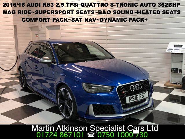 2016 Audi RS3 2.5 TFSI RS 3 Quattro 5dr S Tronic [Nav]