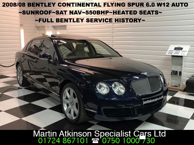Bentley Continental Flying Spur 6.0 W12 4dr Auto~Sunroof~ Saloon Petrol Dark Sapphire Blue Metallic