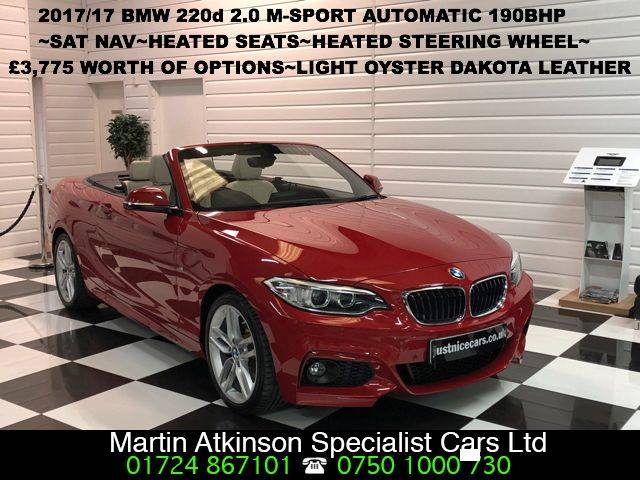 2017 BMW 2 Series 2.0 220d M-Sport Convertible ~£3,775 Options~