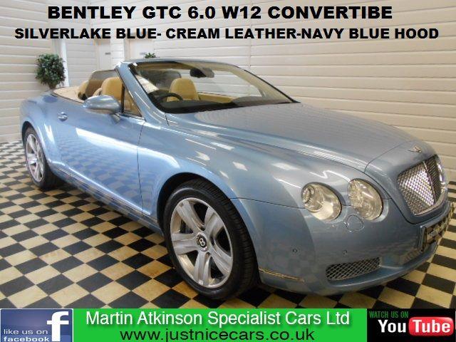 Bentley Continental GTC 6.0 W12 4dr Auto convertible Convertible Petrol Silverlake Blue