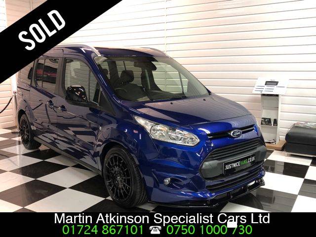 Ford Tourneo Connect 1.5 TDCi 120 Titanium 5dr Powershift Automatic 7 Seater Pan Roof Crew Van Diesel Performance Blue