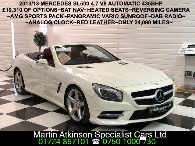 Mercedes-Benz SL Class SL 500 4.7 V8 Auto Convertible Petrol Diamond White Metallic