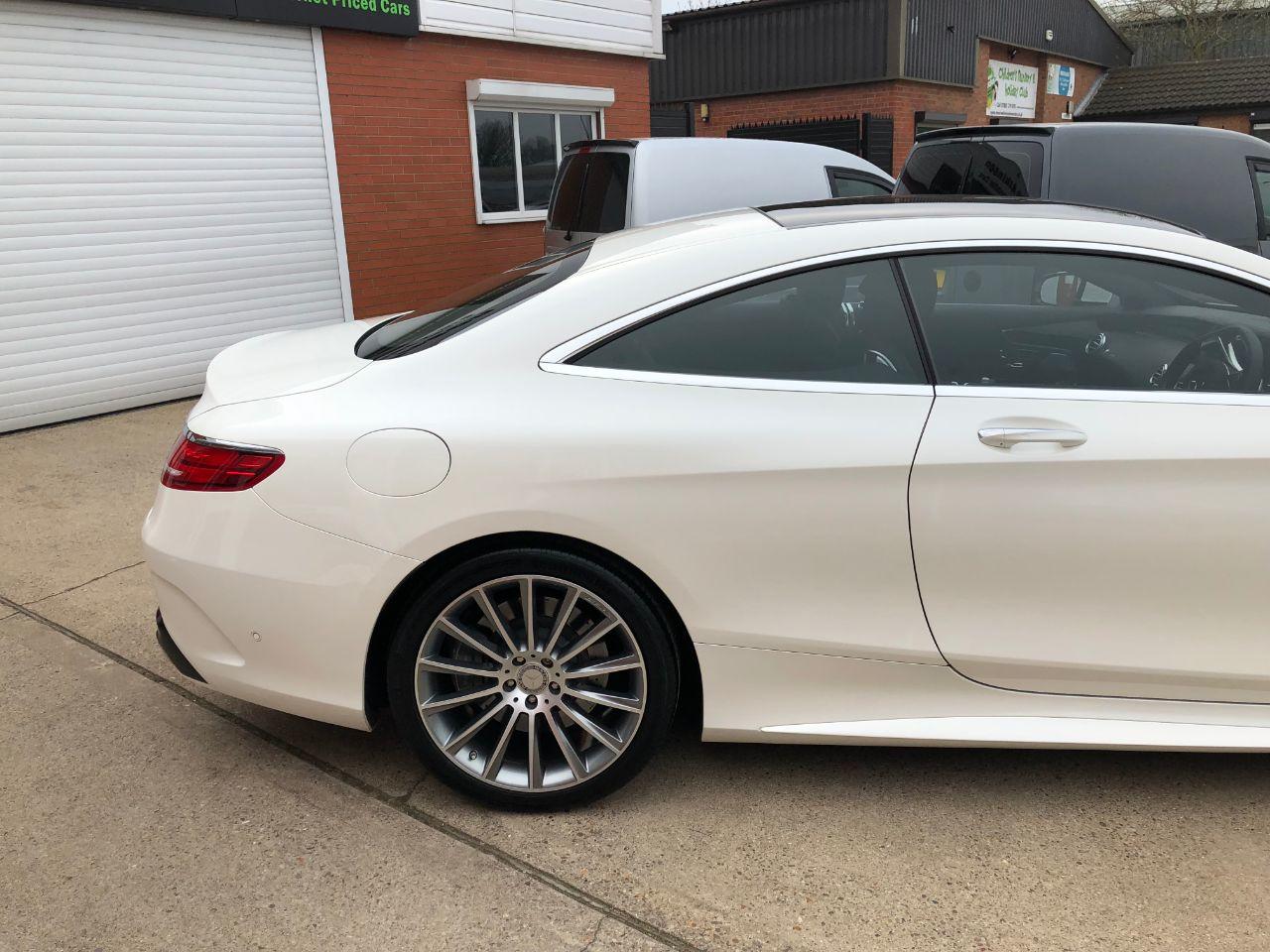 Mercedes-Benz S Class S500 AMG Line Premium 4.7 V8 2dr Auto~Big Spec Coupe Petrol Diamond White Pearl Metallic