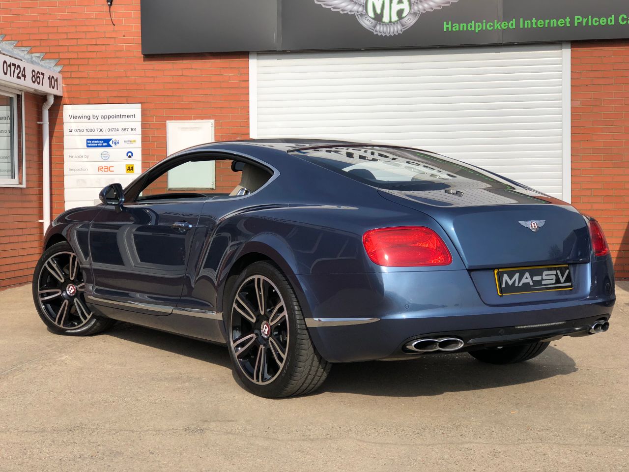 Bentley Continental GT 4.0 V8 2dr Auto 500BHP Coupe Petrol Crystal Blue Metallic