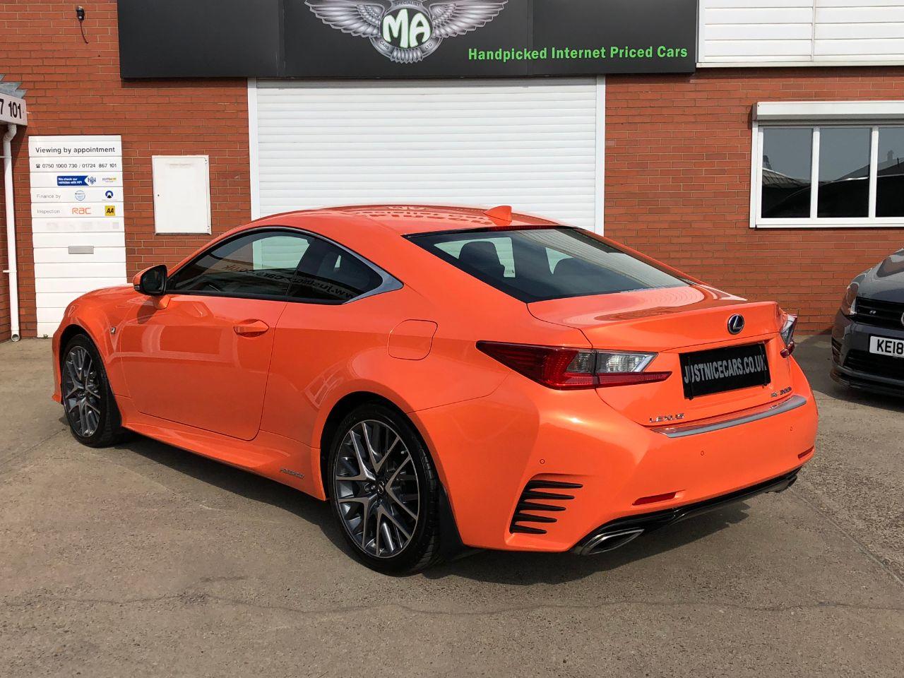 Lexus Rc 300h 2.5 F-Sport 2dr CVT~Premium Navigation~ Coupe Petrol / Electric Hybrid Solar Flare Orange Pearl