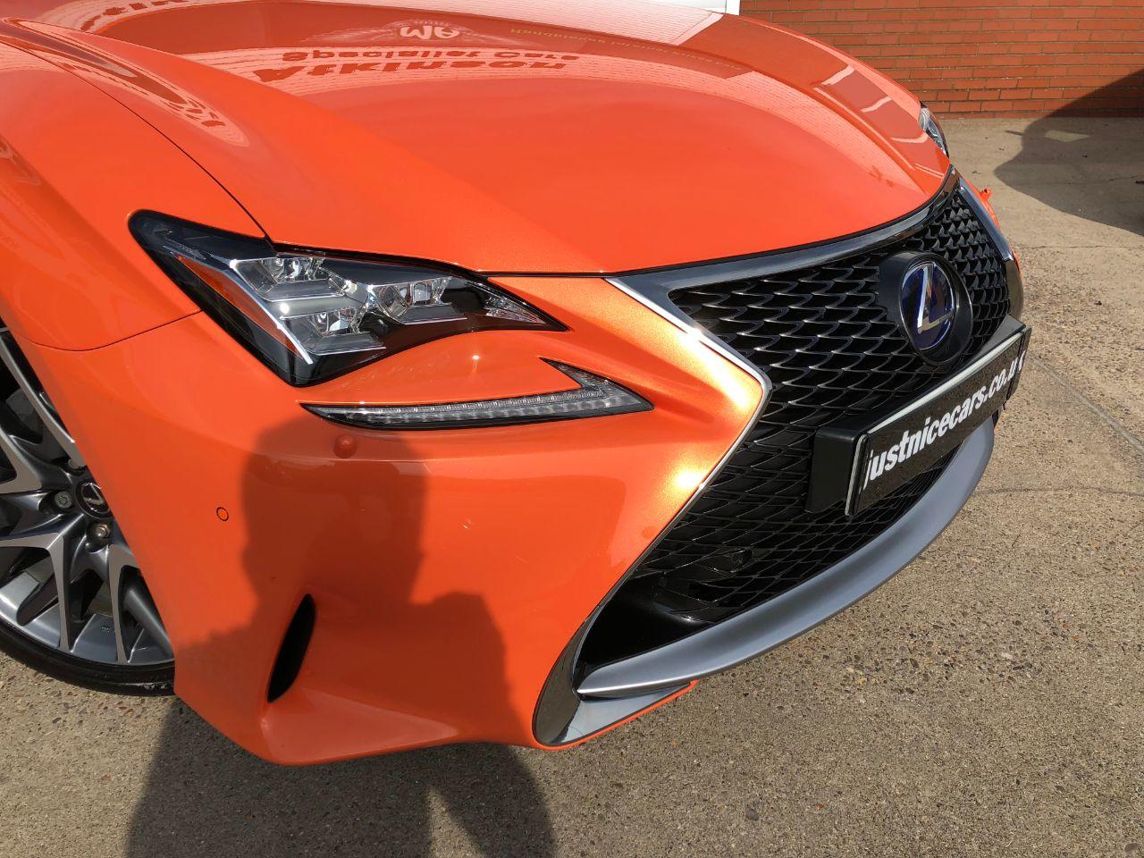 Lexus Rc 300h 2.5 F-Sport 2dr CVT~Premium Navigation~ Coupe Petrol / Electric Hybrid Solar Flare Orange Pearl