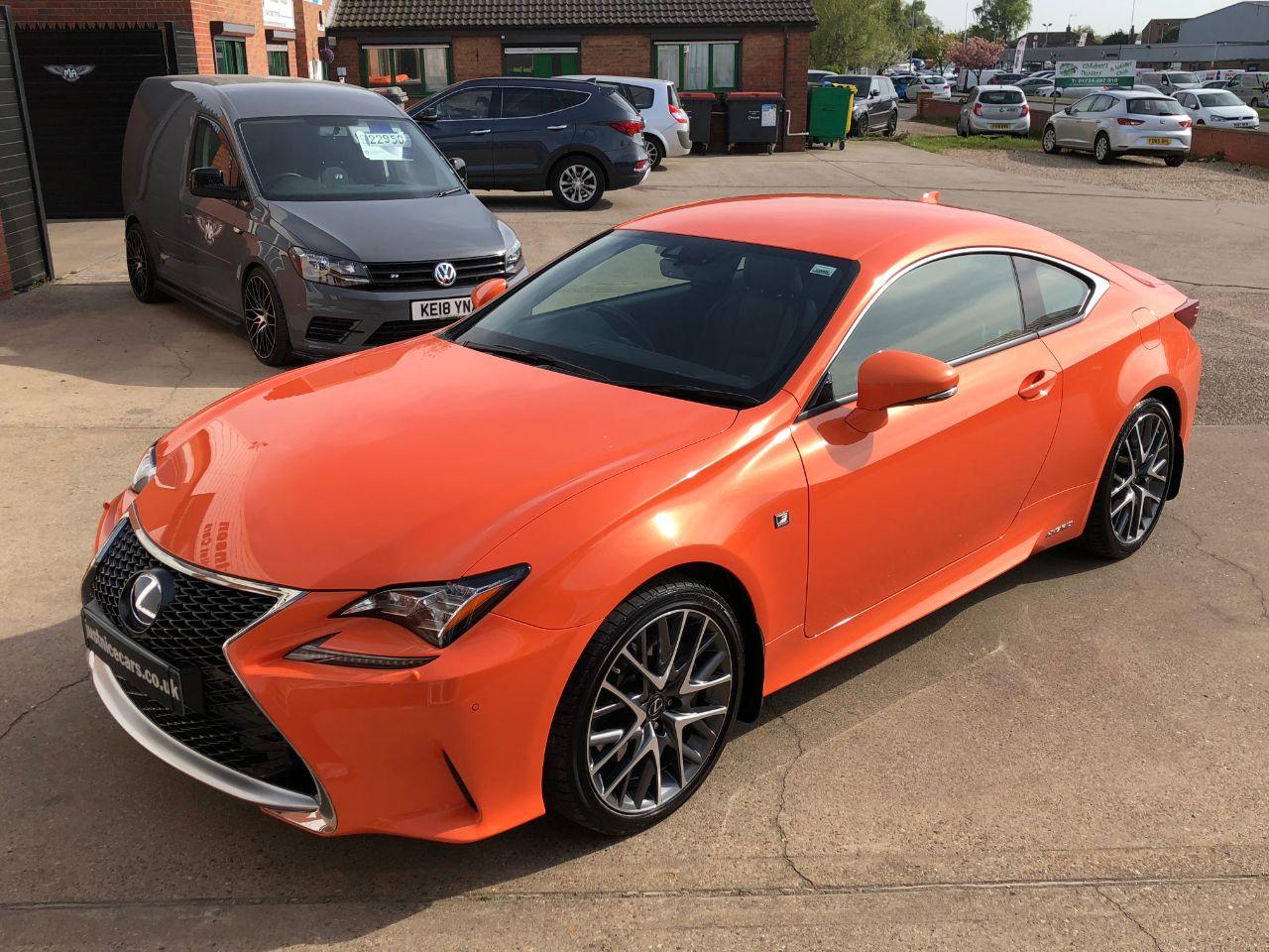 Lexus Rc 300h 2.5 F-Sport 2dr CVT~Premium Navigation~ Coupe Petrol / Electric Hybrid Solar Flare Orange Pearl