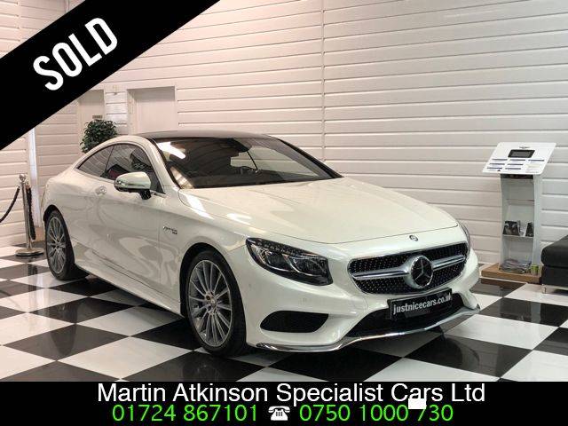 Mercedes-Benz S Class S500 AMG Line Premium 4.7 V8 2dr Auto~Big Spec Coupe Petrol Diamond White Pearl Metallic