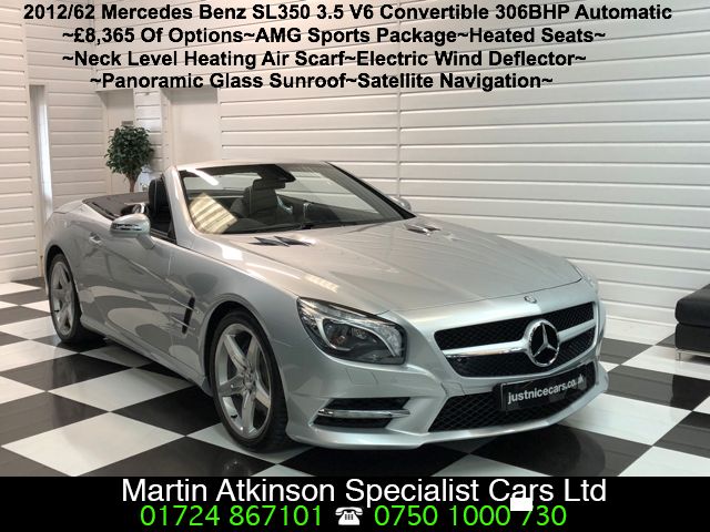 Mercedes-Benz SL Class SL350 3.5 V6 Automatic 2dr Convertible Petrol Iridium Silver
