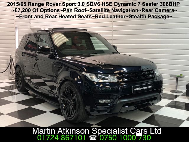 Land Rover Range Rover Sport 3.0 SDV6 HSE Dynamic 7 Seater 306BHP Automatic Estate Diesel Marina Black Blue Metallic