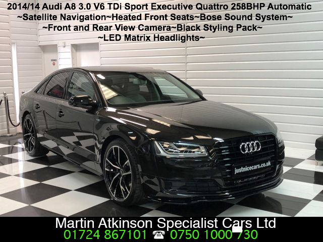 Audi A8 3.0 V6 TDi Sport Executive Quattro 258BHP Saloon Diesel Havanna Black Brown Metallic