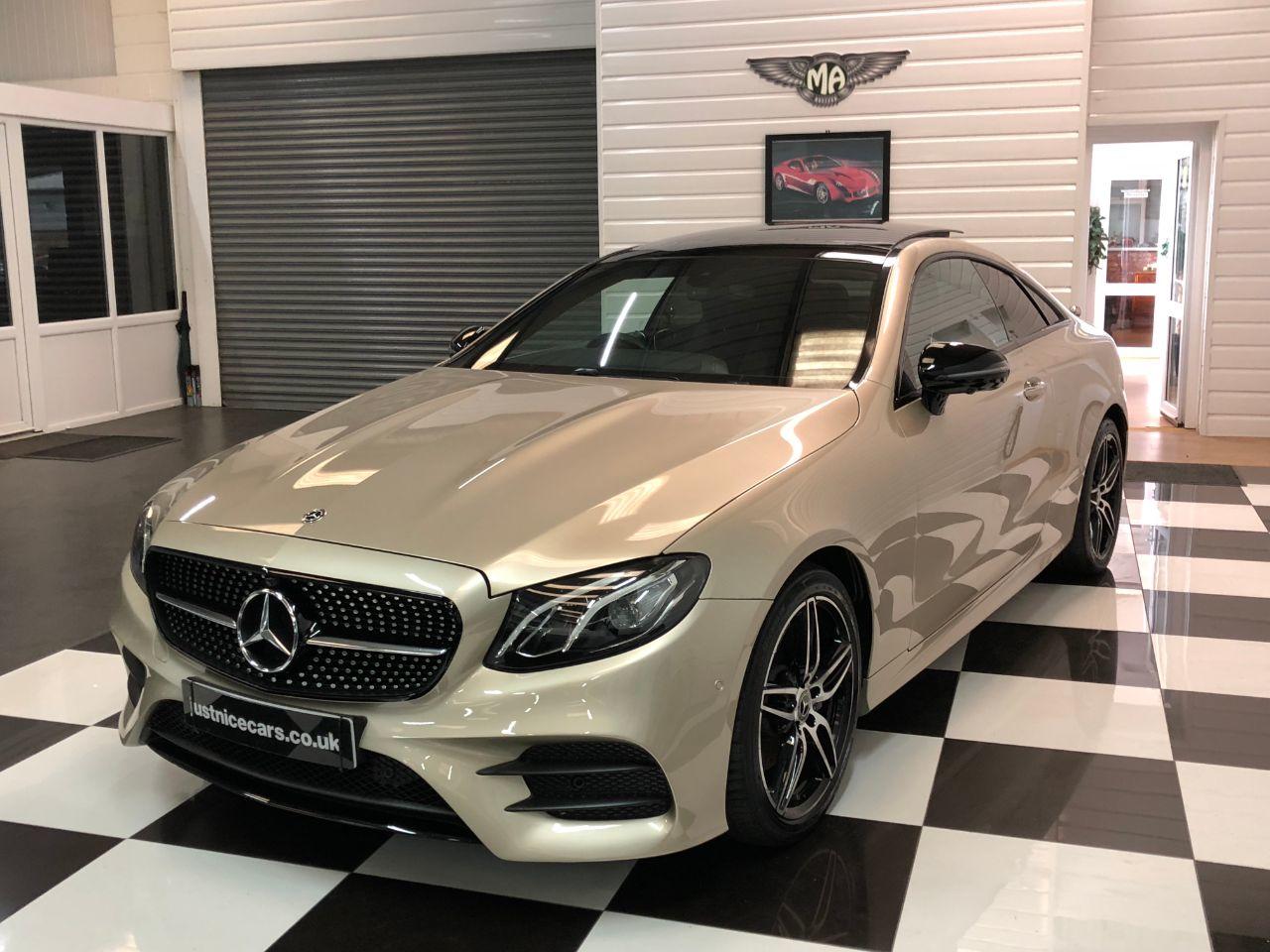 Mercedes-Benz E Class 2.0 E220d AMG Line Premium 2dr 9G-Tronic Coupe Diesel Aragonite Silver Gold Metallic