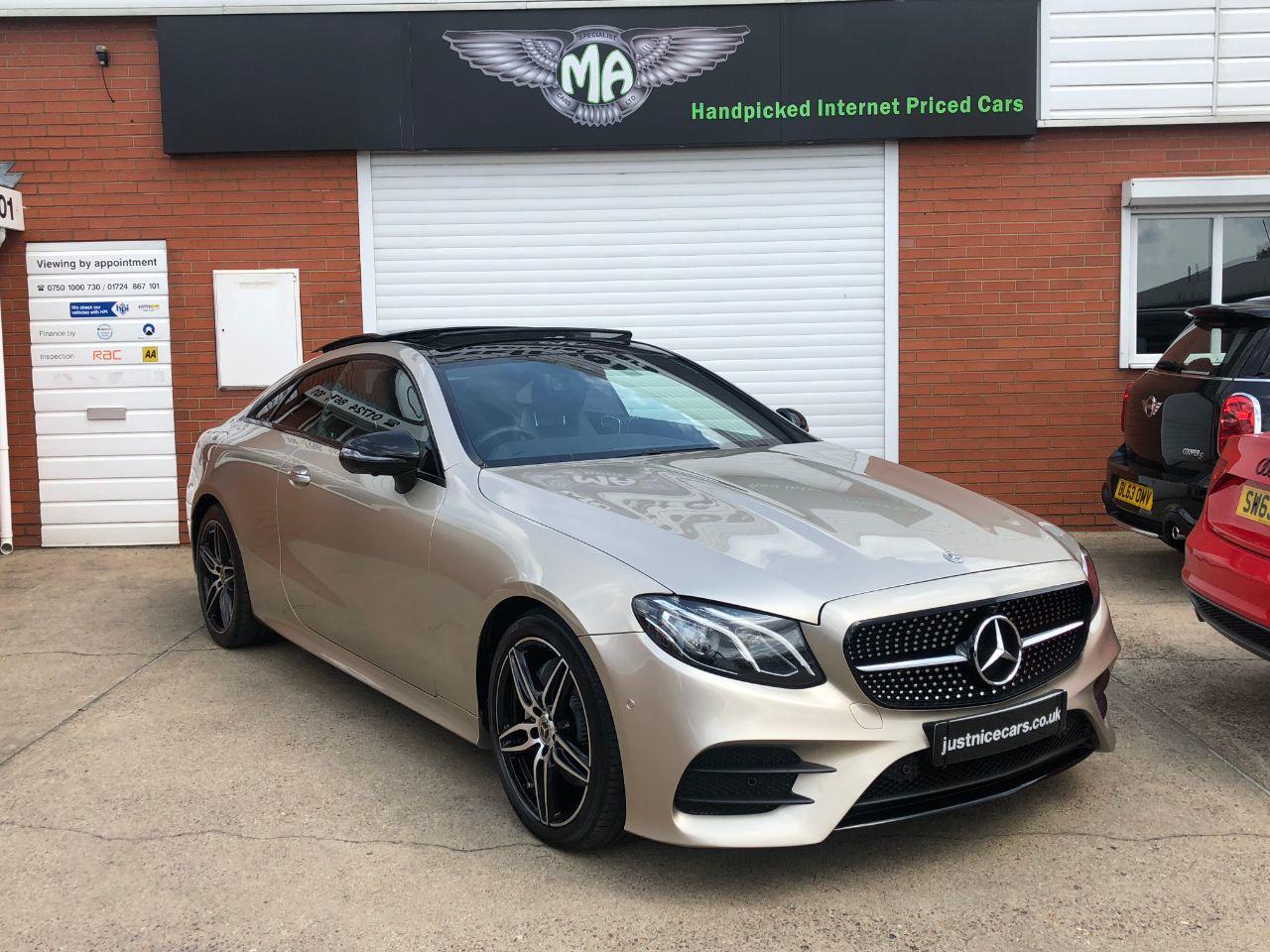 Mercedes-Benz E Class 2.0 E220d AMG Line Premium 2dr 9G-Tronic Coupe Diesel Aragonite Silver Gold Metallic