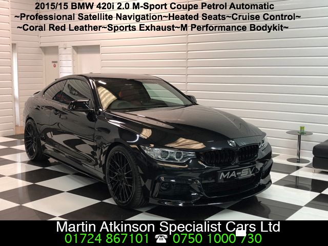 BMW 4 Series 2.0 420i M Sport 2dr Auto ~ M PERFORMANCE BODYKIT ~ Coupe Petrol Sapphire Black