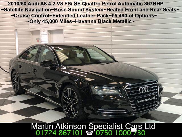Audi A8 4.2 V8 FSi Quattro SE 4dr Tip Automatic Saloon Petrol Havanna Black Brown Metallic