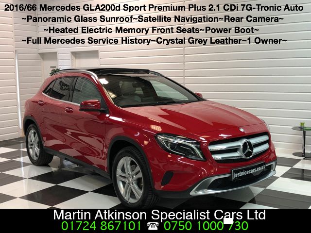 Mercedes-Benz GLA Class 2.1 GLA200d Sport 5dr Premium Plus Automatic Estate Diesel Jupiter Red