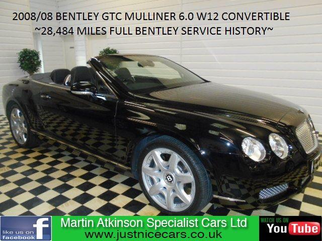 Bentley Continental GTC 6.0 W12 2dr Auto MULLINER CONVERTIBLE Convertible Petrol Black