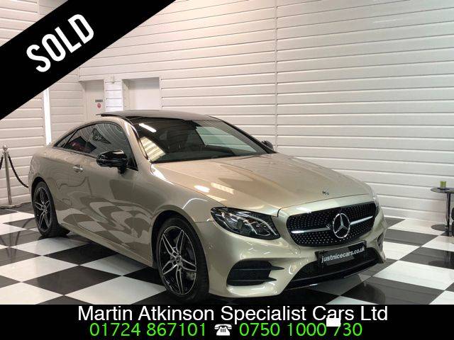 Mercedes-Benz E Class 2.0 E220d AMG Line Premium 2dr 9G-Tronic Coupe Diesel Aragonite Silver Gold Metallic