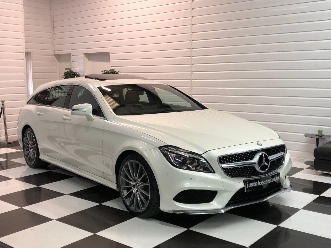 Mercedes-Benz CLS CLS 350 3.0 V6 AMG Line Premium 5dr 9G-Tronic Estate Diesel Designo Diamond White Metallic